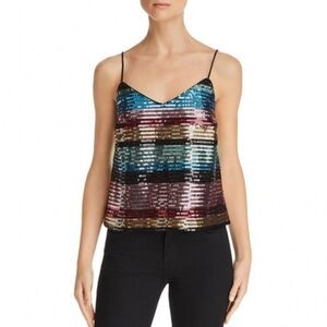 🇪🇸🥑Wayf Murphy sequined camisole top rainbow small